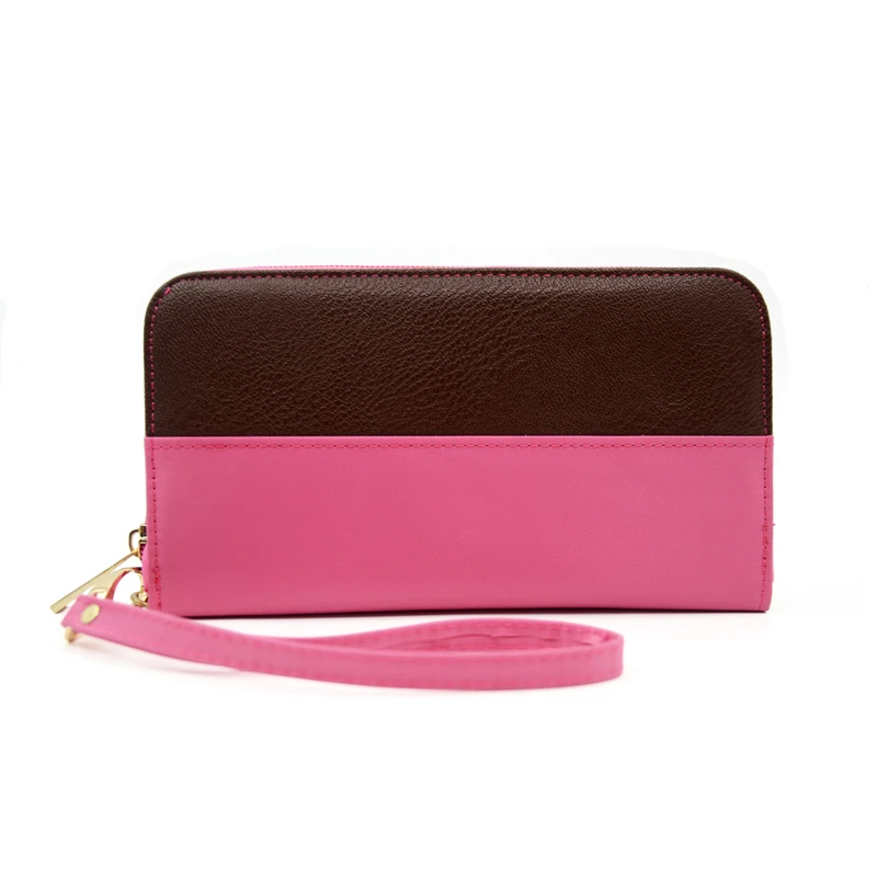 Женский водонепроницаемый Длинный кошелек с ремешком на запястье RFID