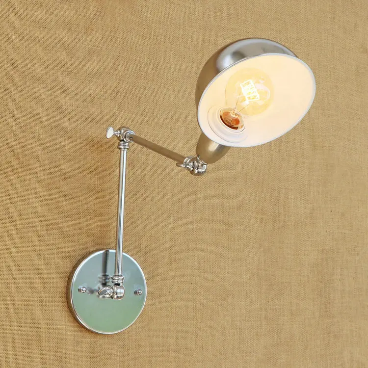 IWHD Серебряный антикварный Ретро настенный светильник лофт промышленный декор