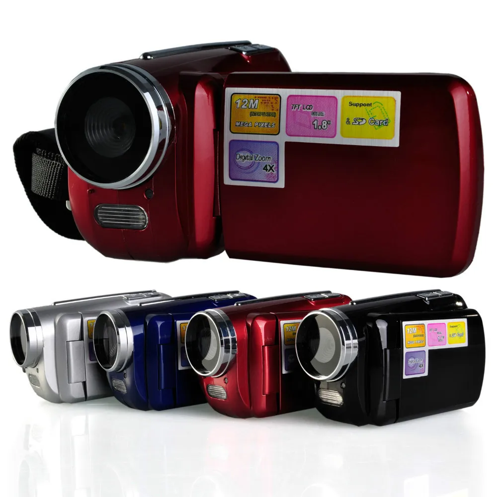 12MP 720P HD Цифровая видеокамера с 4 цифровым зумом 1 8 ЖК-экран мини DV бесплатная