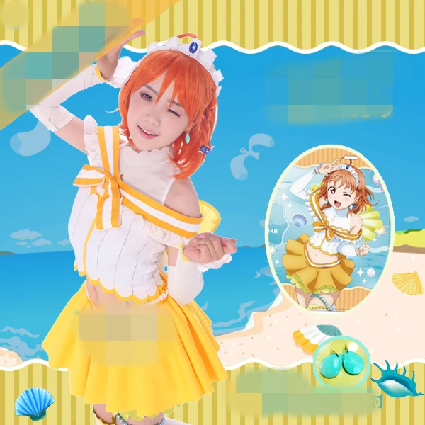 Люблю жить! Солнце! Koibinaritai аквариум Takami Chika Косплей Костюм на заказ Бесплатная доставка B
