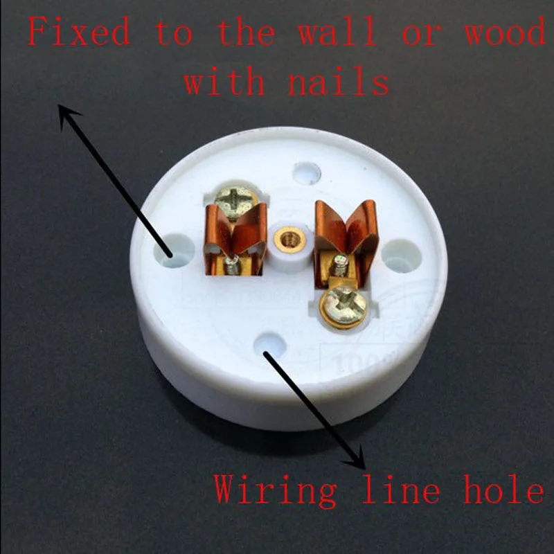 50 шт. Ретро электрическая розетка круглой формы с двумя отверстиями одна вилка в