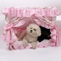 cute lace dog house comfortable dog house overall removable cotton dog bed easy to clean