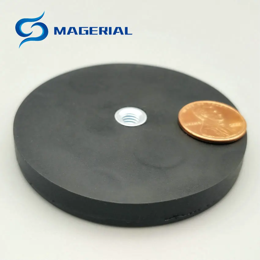 Магнитный Диск NdFeB с резиновым покрытием диаметром 43/66/88 мм 2 4 шт.|magnet disc|strong neodymium
