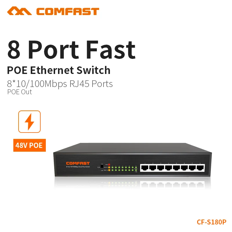 COMFAST 8 Порты быстро POE Swtich Мощность более ethert 8*10/100 Авто sj45 корпоративного