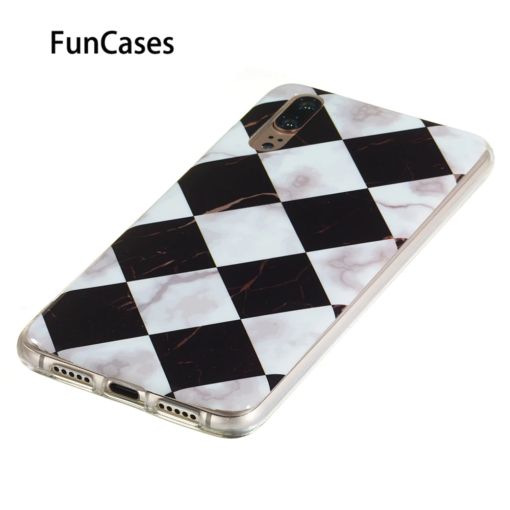 Square Back Covers For funda Huawei P20 Plain Soft Silicone Phone Cases Fitted Case sFor Protect Ascend Carcasa | Мобильные телефоны