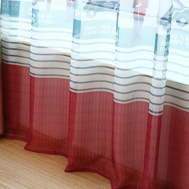 Transparent tulle Британский мультфильм солдат рыцарь готовые затемненные занавески s Для Детей Гостиная Спальня Шторы панели шторы wp025 и 3 - Цвет: Transparent tulle
