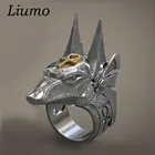 Мужское байкерское кольцо Liumo, Трендовое кольцо в стиле панк Anubis в античном египетском стиле с крестом золотого цвета из сплава Lr1033