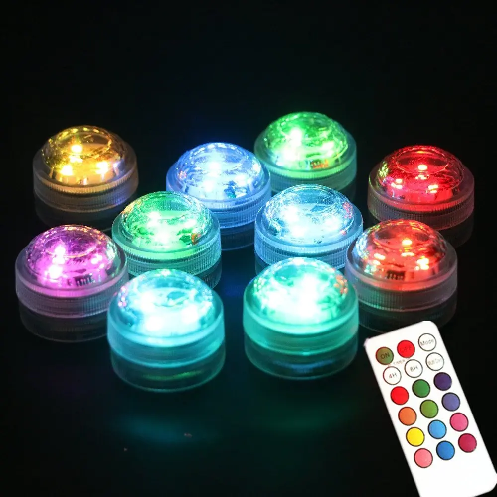 20 PCS/Lot Popular Waterproof Small Battery Operated Single Mini Led Submersible Lights For Crystal Vases Centerpiece Decoration | Лампы и