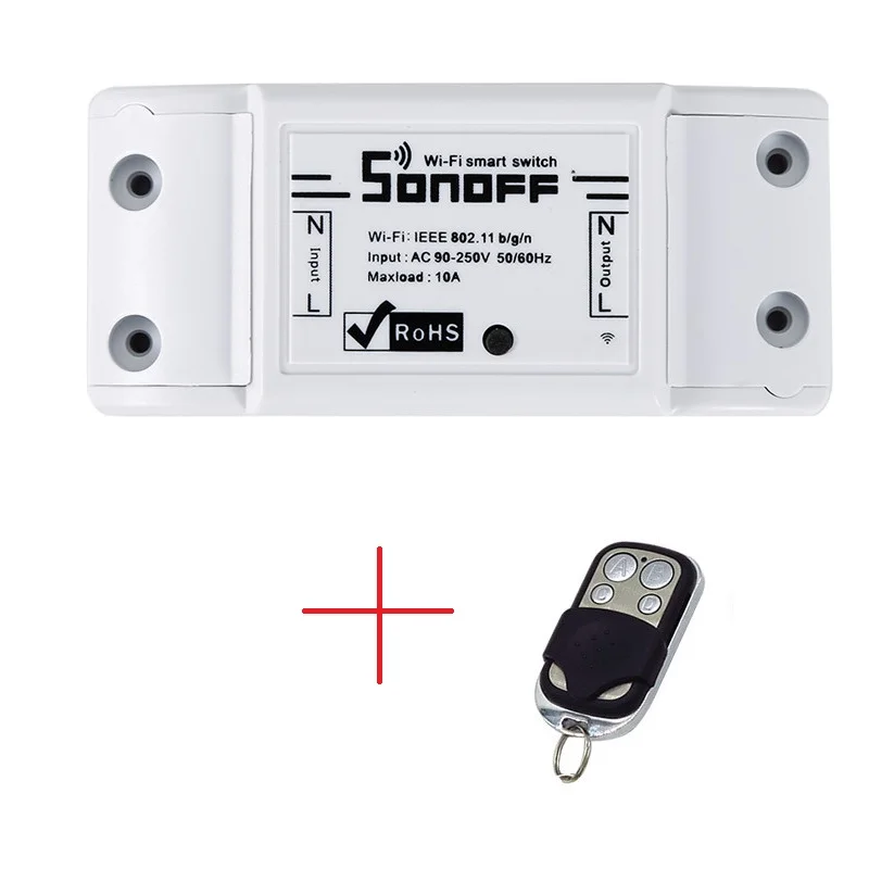 Switch Add RC Sonoff Wifi беспроводной переключатель универсальный модуль автоматизации умного дома таймер Diy переключатель пульт дистанционного управления через iOS Android 10A/2200W - Комплект: Switch Add RC