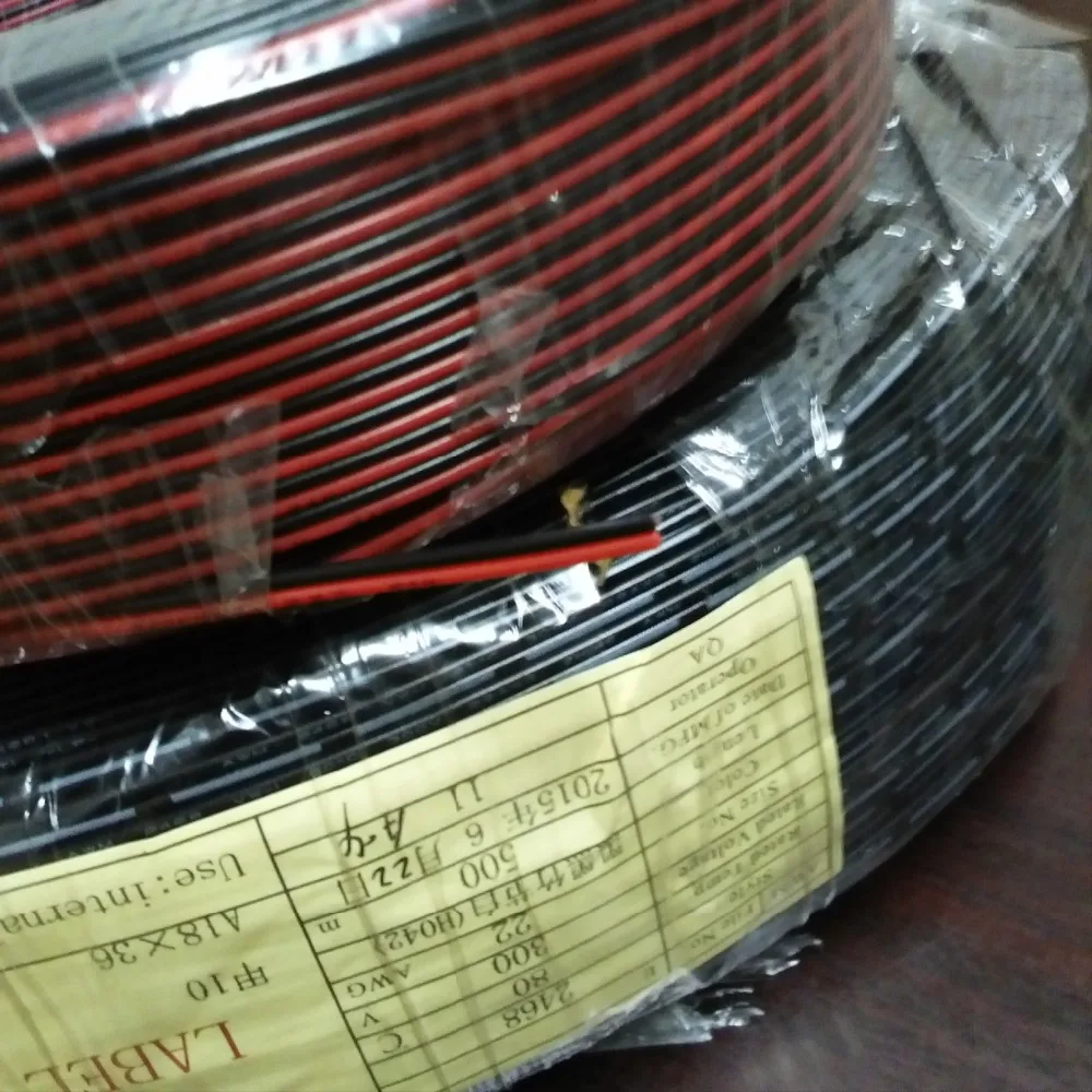 10 м/лот 22awg провода 2pin луженая медь Электрический провод для из светодиодов ленты