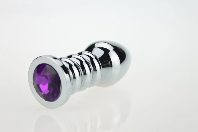 168G Large size metal jeweled huge butt plug steel crystal anal beads 13 color for choose Adult Sex Toys Women and Men | Красота и