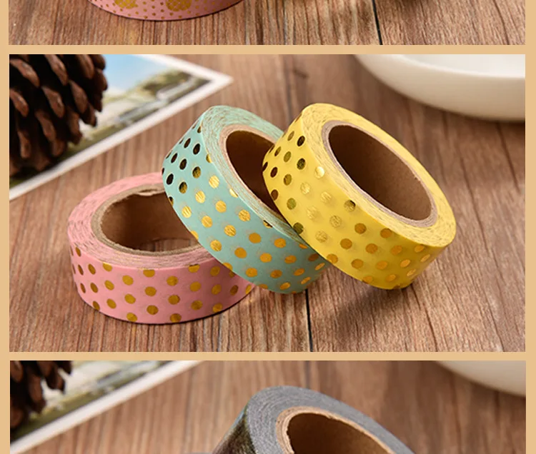 Бесплатная доставка Золотая фольга Васи бумажная лента/зеленый розовый или