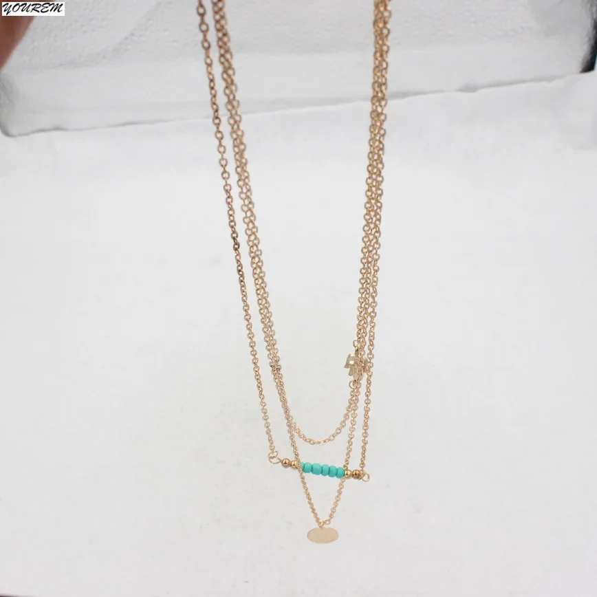 multi layered bohemia beads necklaces for women girls gift nickel free alloy fj023 | Украшения и аксессуары