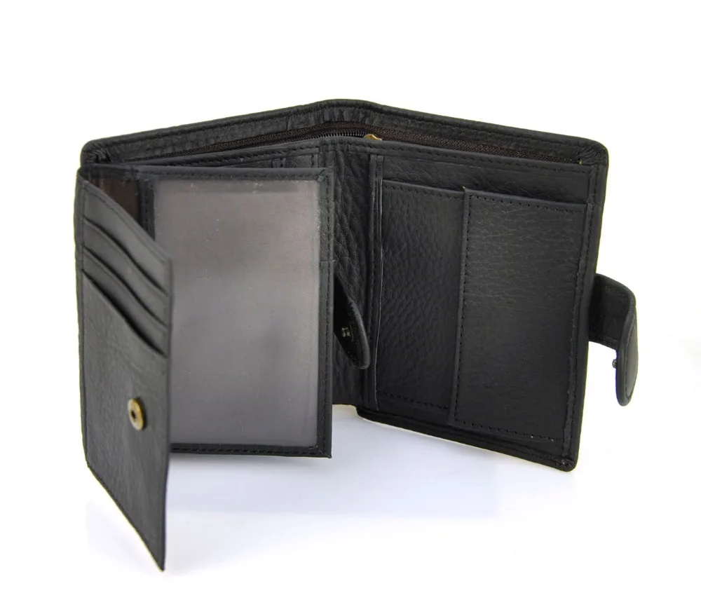 Мужской винтажный кошелек из натуральной кожи в три сложения классический