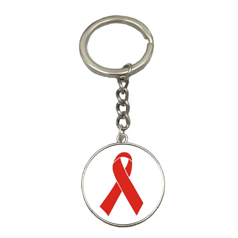 Брелок для ключей с раком молочной желудка розовой лентой|key holder|key coverkey cap |