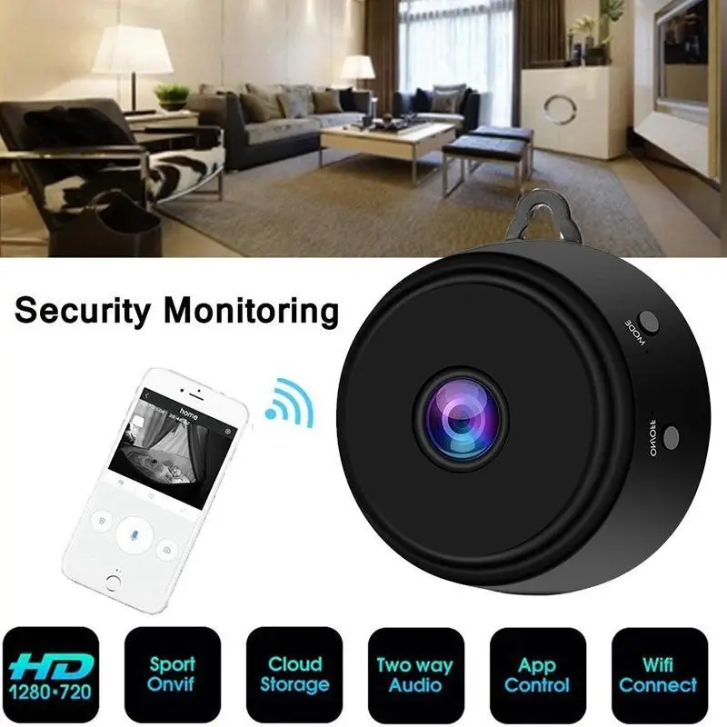 Мини HD 1080P интеллектуальная Магнитная камера наблюдения беспроводная Wi-Fi IP
