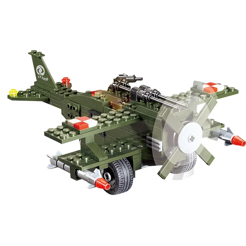 Enlighten 818 Современная Военная серия Вертолет боевые зоны модель SWAT строительные блоки фигурки DIY Развивающие детские игрушки