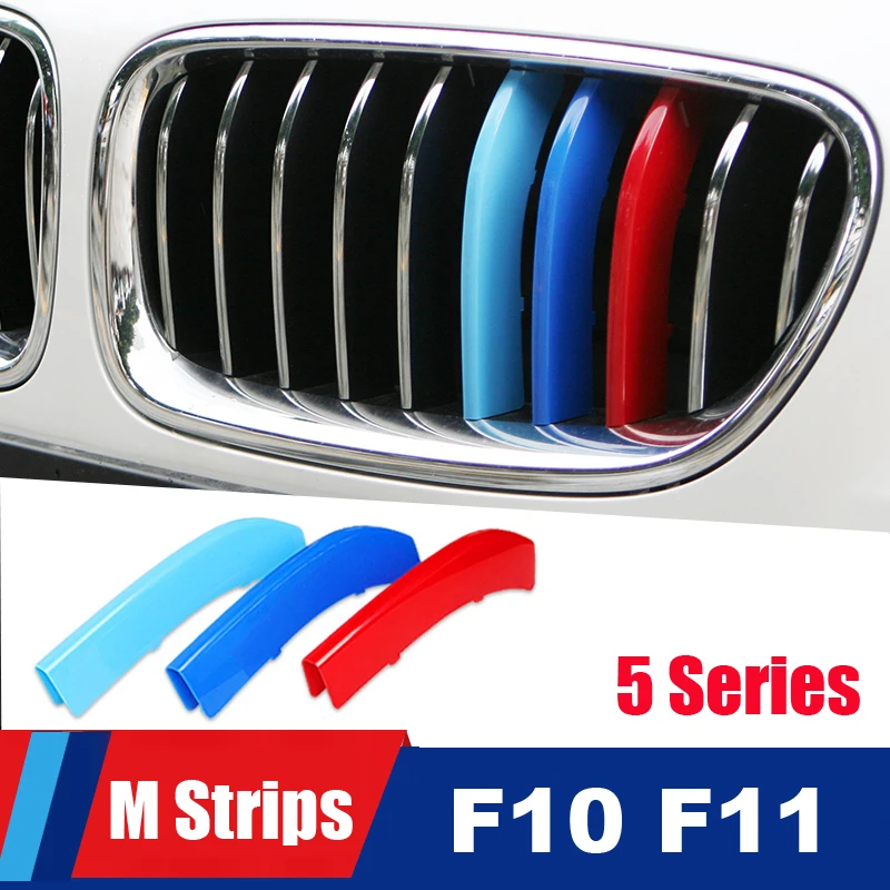 Полоски для передней решетки BMW 3D M автоспорта 5 серии F10 F11 седан Touring 520i 525i 528i 530i 535i