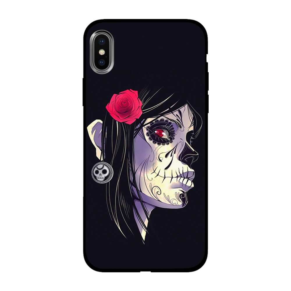 Крутой Скелет Мягкий ТПУ чехол для Apple iPhone 6 6S 7 8 Plus 5 5S SE X XS MAX XR силиконовые чехлы |