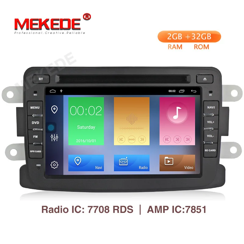 MEKEDE 2 ГБ + 32 Android 8 1 Автомобильная dvd навигационная система для Dacia Duster Sandero Lodgy Dokker X