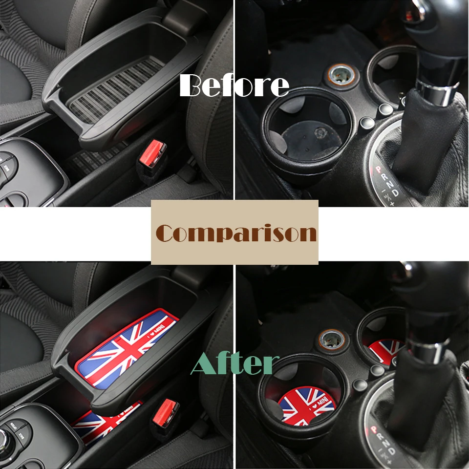 1 компл., наклейки для салона автомобиля для Mini Coopers Countryman Clubman F60 F55 F54 F56 R55 R56, коврик для двери, Противоскользящий коврик
