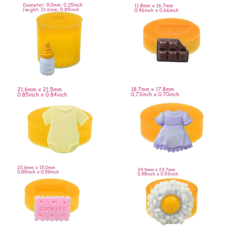 

Silicone Mold Chocolate Clothes bottle Rice egg Cookies Biscuit Silicone Mold Mini Resin Mold Clay Fimo Resin Wax Epoxy Paste