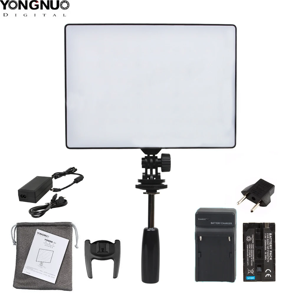 Горячая YongNuo официальный YN300 Air YN 300 Pro LED камера видео свет с батареей зарядное