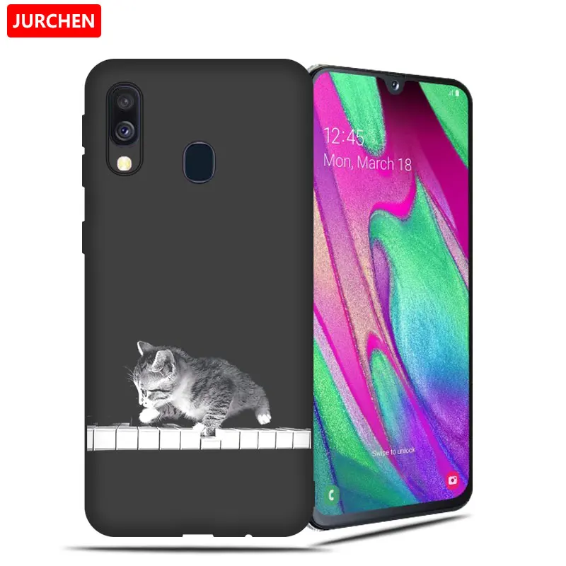 JURCHEN чехол для Samsung Galaxy A40 Силиконовый ТПУ Мягкий мультяшный милый телефона цветок