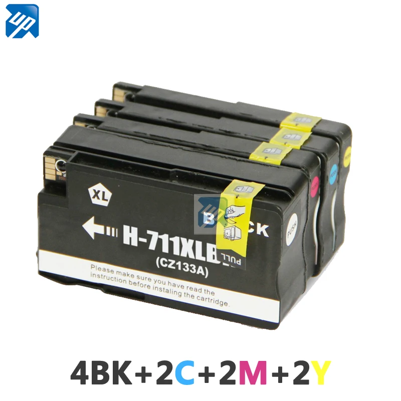 Марка 10PK совместимый для hp 711 711XL картриджи Designjet T120 T520 принтер с чипом полный