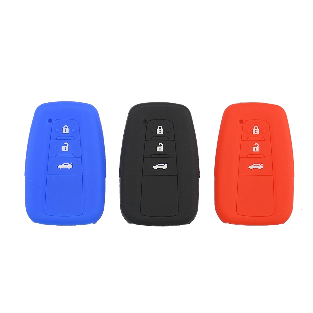 OkeyTech 3 кнопки мягкий резиновый чехол для дистанционного ключа автомобиля Fob Toyota