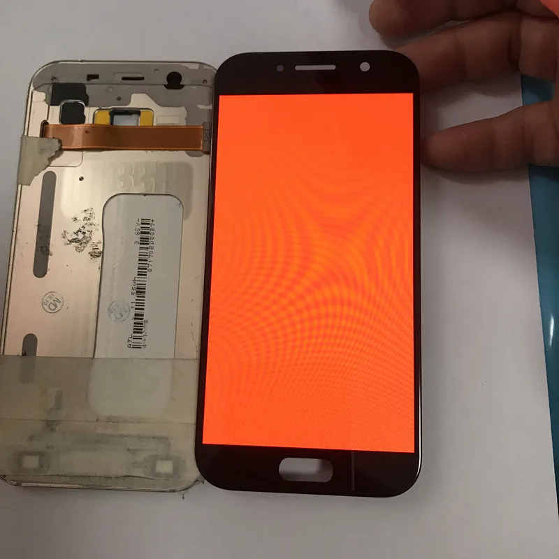 Протестированный супер AMOLED сгорания тени для Samsung A5 A520 дисплей ЖК-экран сенсорный дигитайзер сборка
