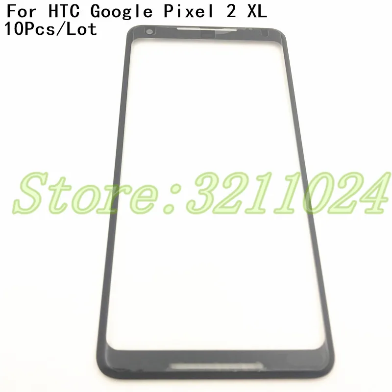 

10 шт. для фронтального стеклянного объектива Google Pixel 2 XL Pixel2 XL Pixel 2XL внешняя зеркальная линза для фронтального экрана Google Pixel 2 XL