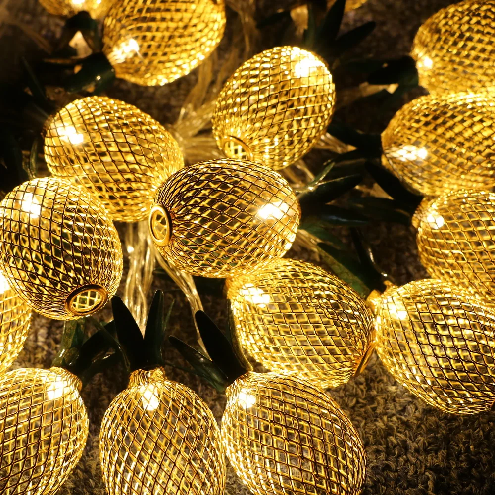 Винтажная железнасветильник гирлянда ITimo с ананасом 10 светодиодов 20 | Лампы и