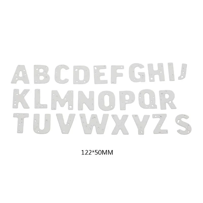 Uppercase буквенный Алфавит металлический прорезной трафарет для окраски DIY Скрапбукинг штамп для альбомов тиснение бумаги Ремесло Декор