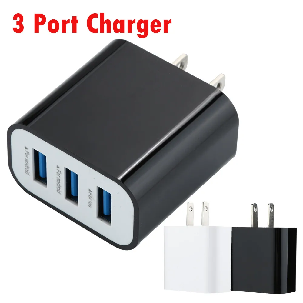 Смарт универсальное 5V 3.1A US 3 портовое USB 2 0 настенное зарядное устройство Зарядка