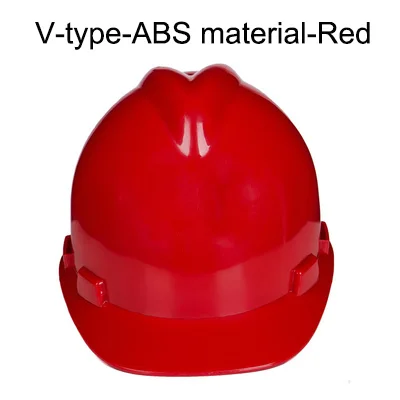ABS Red Защитный шлем Рабочая кепка высокопрочный ПЭ/абс материал строительные шлемы Защитная жесткая шляпа мужская печать логотипа сервис - Цвет: ABS Red