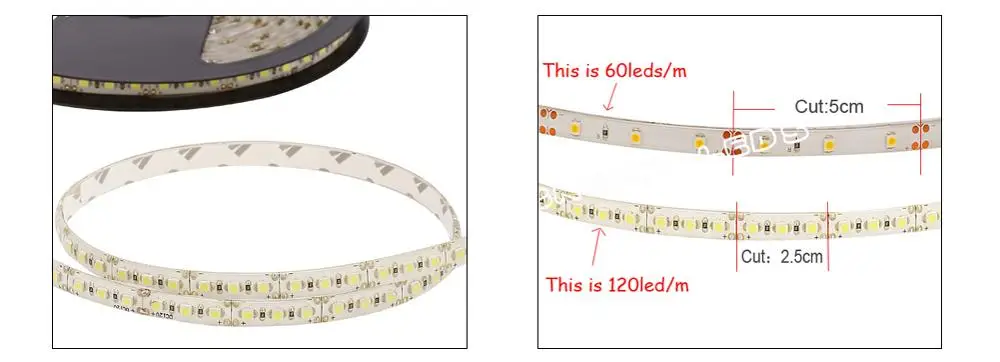 Высокое качество SMD3528 120 светодиодов/м 5 м 12 В постоянного тока водонепроницаемый IP65& IP20 светодиодный гибкий светильник лента новинка