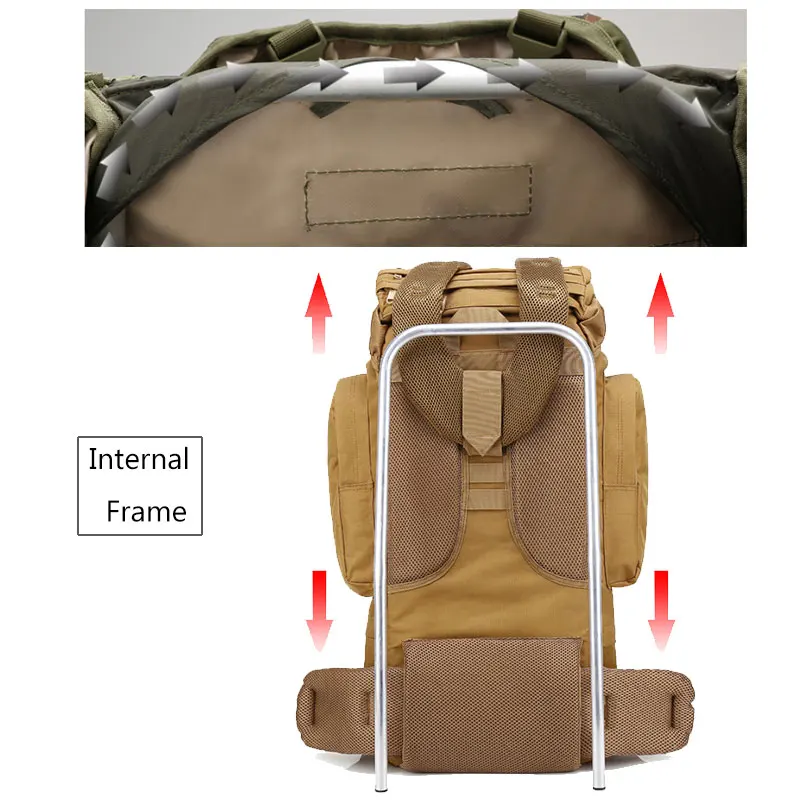 65L mochila военный тактический туристический рюкзак армейские рюкзаки для