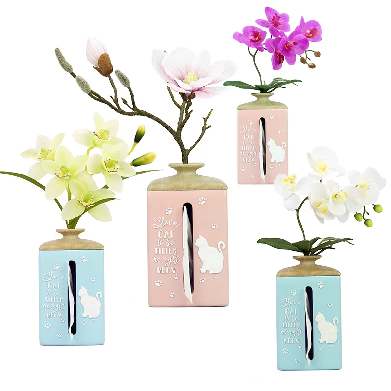 

Exquisite classical art flower decoration tissue box Beautiful artificial flower decoration Home tissue box