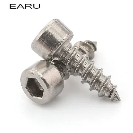 

50 pieces M3.5*12mm 304 Stainless Steel Hexagonal Hexagon Hex Socket Cup Head self-tapping Screw Bolt