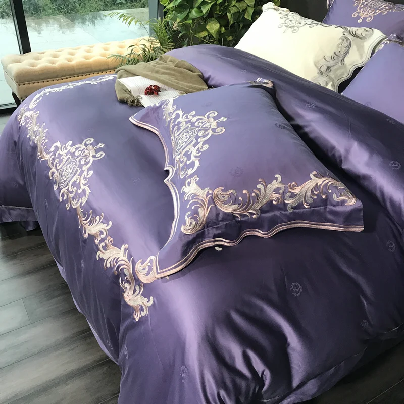 4 шт. Комплект постельного белья из хлопка и пододеяльника | Дом сад