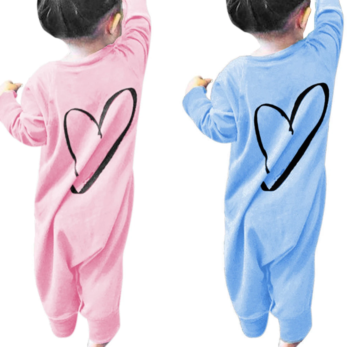 Модный Детский комбинезон с длинными рукавами для малышей Свободный