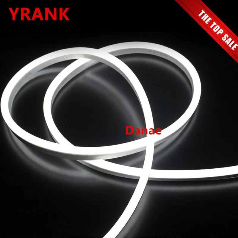 Гибкая лента YRANK IP68 для помещений и улицы яркая неоновая светящаяся теплая белая
