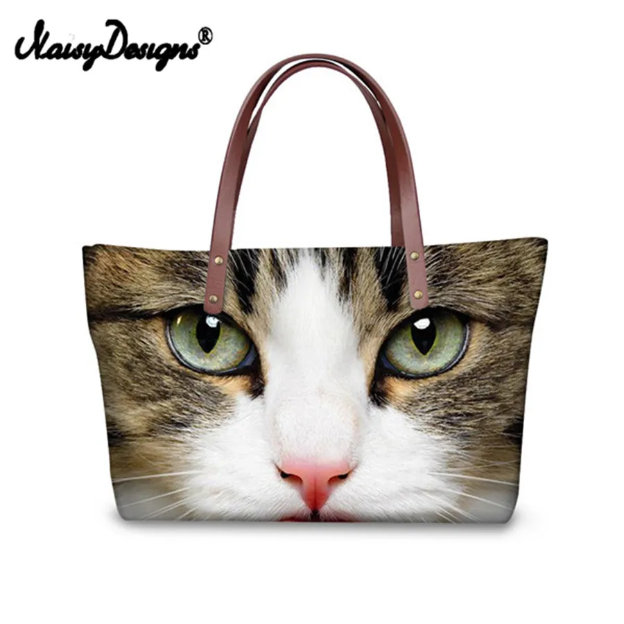 Эко-сумка для покупок с милым котом дамские сумочки на плечо сумка-мешок женская