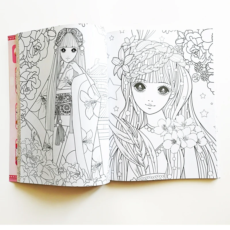 Pretty Princess книжка-раскраска I(около 200 Принцесс) для детей/девочек/взрослых книжка-раскраска и книга большого размера