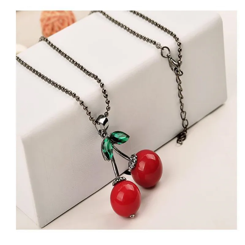 20 шт. аниме Бохо Exo Girl Bijoux колье Макси лист красное Вишневое Ожерелье Подвески для