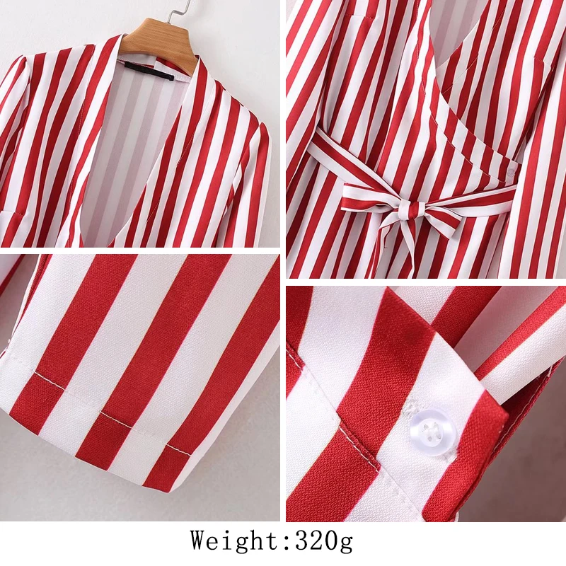 

Bella Philosophy 2018 spring women long sleeve dress loose striped female V Neck dress empire casual ladies sashes dress