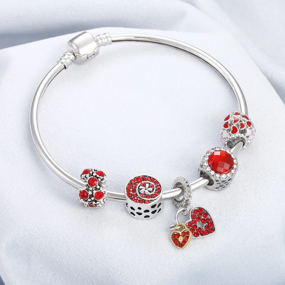 Модный роскошный ювелирный браслет женский с шармами уникальными листьями