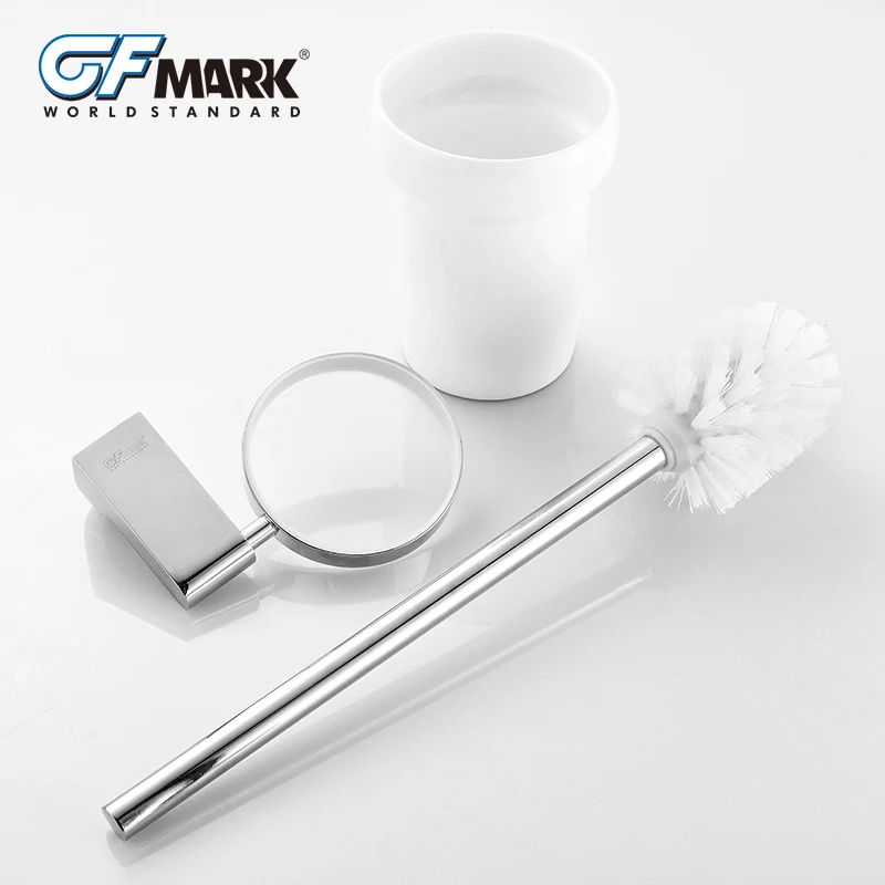 Набор хромированных щеток GFmark для унитаза керамический держатель аксессуары