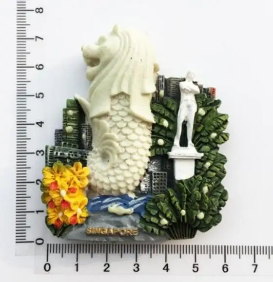Высокое Качество Флаг Сингапура Merlion 3D магнит на холодильник мировой Туризм сувениры холодильник магнитные наклейки украшение дома - Цвет: 019